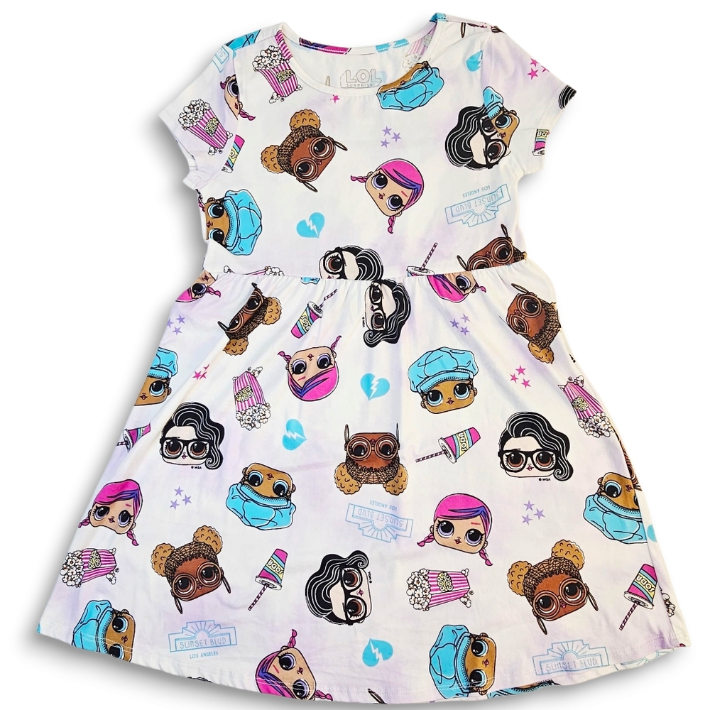 L.O.L. Surprise! White Dress with Multicolor Characters